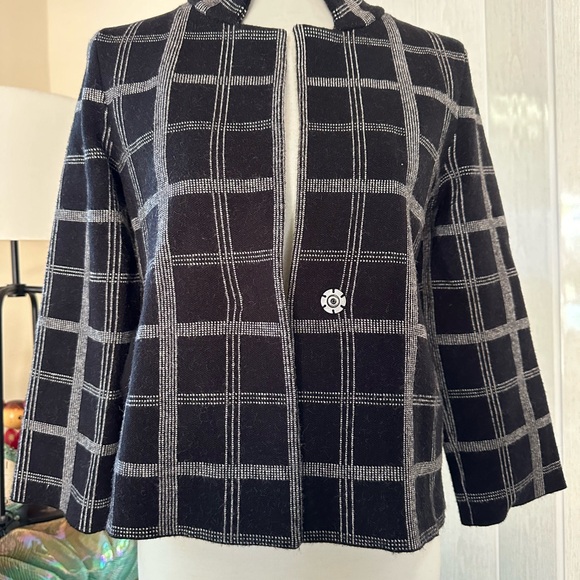Moth Jacket XS Black/White Windowpane Plaid - Picture 2 of 11